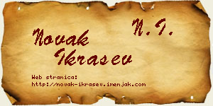 Novak Ikrašev vizit kartica